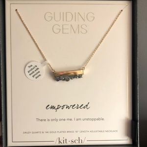 Kitsch NWT Guiding Gems Necklace. “Empowered”. Gold plated